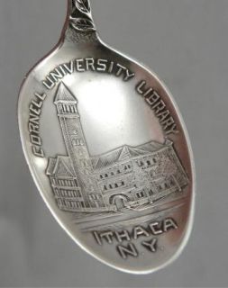 Vintage Sterling Silver Cornell University Library Souvenir Spoon
