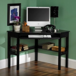 brand new sei black corner computer desk ho6643 free shipping and