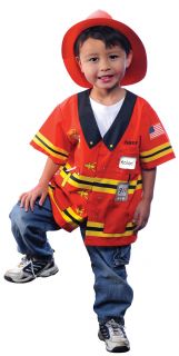 My 1st Career Gear Firefighter Shirt Costume Child Toddler New
