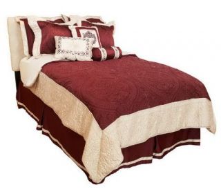 HomeReflections Gwyneth 9 piece Full Quilted Comforter Set —