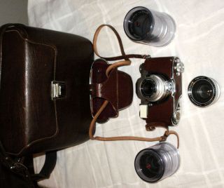Vintage Kodak Reflex Retina S Camera + 4 SCHNEIDER KREUZNACH LENS