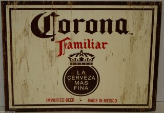 Corona Familiar Beer Made in Mexico Metal Sign