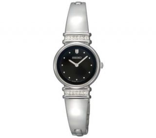 Seiko Ladies Silvertone Stainless Watch w/Swarovski Crystals   J297372