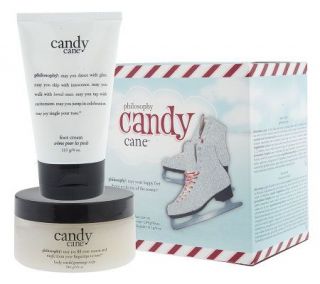 philosophy candy cane treats for feet salt scrub & foot cream duo 