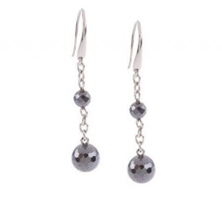 Steel by Design Hematite Bead Chain Drop Earrings —