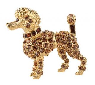 Kenneth Jay Lanes_Pave Miniature Poodle Pin —