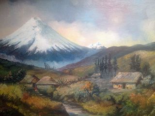  South American Oil Painting Cotopaxi Ecuador HCJB Reuben Larson
