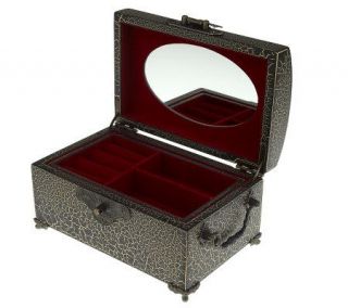 El Cazador Antiqued TreasureChest Jewelry Box with Mirror —