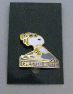 Vintage 1971 Crested Butte Cool Skiing Snoopy Touque Sweater Lapel