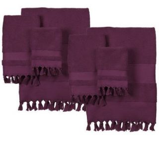 Isaac Mizrahi Live Set ofOversized Plush Cotton Fringed Towels
