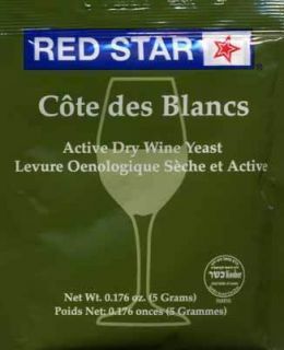 Red Star Cote de Blanc Wine Yeast 10x5g Pks For Fruity Floral Sweeter