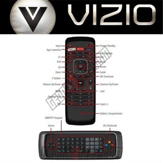 Vizio QWERTY Keyboard HD TV Remote Control E422VLE E472VLE E552VLE