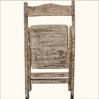 Reclaimed Hardwood Open Back Folding Chair Dining Room Patio Furniture