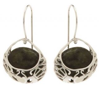 Connemara Marble Sterling Silver Basket Earrings —