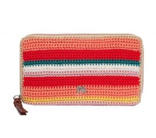 The Sak Classic Crochet Zip Around Wallet —