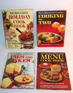 Better Homes Gardens Cookbooks Pies Cakes Cooking for 2 Menu Holiday