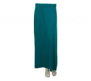 Susan Graver Stretch Knit Pull on Solid Maxi Skirt 
