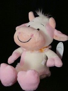 Cute Pink Plush Cow Stuffed Animals Valentines Day Gift
