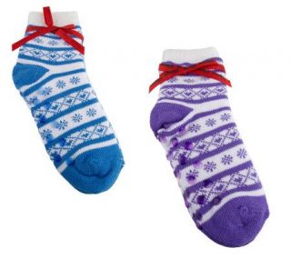 Passione Set of 2 Super Soft Slipper Socks   A211388