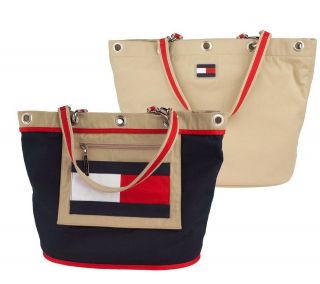 Tommy Hilfiger Reversible Americana Canvas Tote Bag —