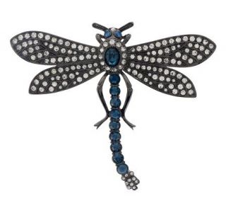 Joan Rivers Estate Style Pave Dragonfly Pin —