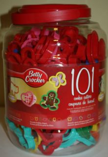 Betty Crocker 101 Plastic Cookie Cutters Alphabet Numerals Holiday