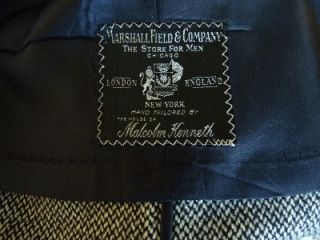 Malcolm Kenneth Genuine Crombie Made in Scotland Wool Tweed Coat L XL