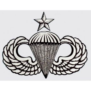 US Army Airborne Senior Parachute Wings Sticker Decal