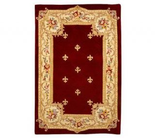 Royal Palace Fleur de Lis 3x5 Handmade Wool Rug —