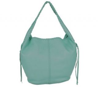 Lucky Brand Leather Single Strap Hobo Bag with Stitch Detail