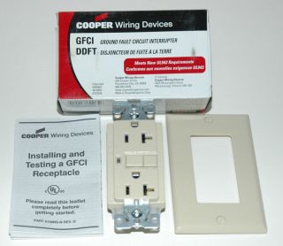 Ground Fault Duplex Outlet Cooper Wiring Devices GFCI