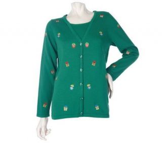 Quacker Factory Allover Embroidered Duet Cardigan —