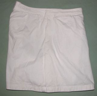Crossroads 100% Cotton Twill Clean Crisp White Skort Skirt Shorts 16