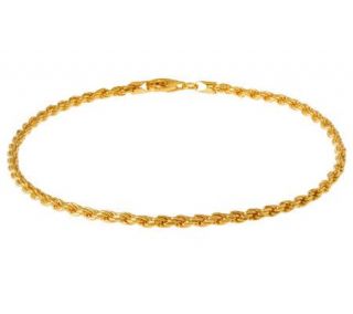Veronese 18K Clad 18 Diamond Cut Rope Chain Necklace   J302295