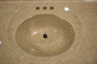 Crane Plastic Vanity Bathroom Sink Tan Brown