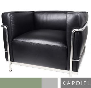 Le Corbusier LC3 Arm Chair Black Premium Leather Egg Ball Swan Womb