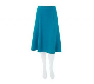 Susan Graver Stretch Crepe 6 Gored Skirt with Side Zip   A230496