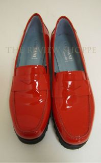 Cordani Linea Blu Patent Vernice Rosso Loafers Bright Red 37 EU 7 8 US