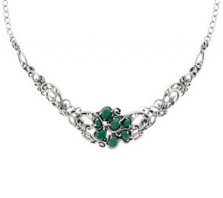 Carolyn Pollack Green Turquoise Sterling Necklace   J275196