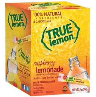 True Lemon 100 Natural Raspberry Lemonade Drink Mix 30ct