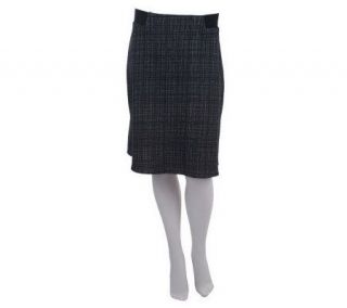 Kelly by Clinton Kelly A Line Skirt w/Exposed Elastic Detail   A223896