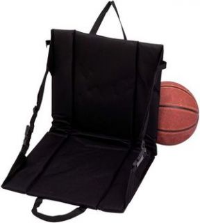 Black Stadium Bleacher Cushion Chair Crazy Creek Folding Portable