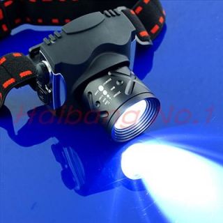 Waterproof 650LM CREE Q5 LED Adjustable Focus Headlight Flashlight