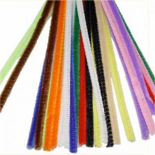 100 multi colored chenille stems 6mm x 12 perfect for making figures