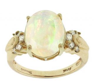 00 ct Ethiopian Opal & 1/5 ct tw Diamond Ring, 14K Gold   J305727