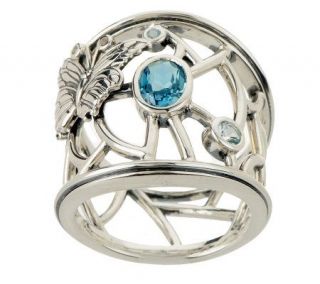 Barry Cord Sterling Gemstone Butterfly Ring —