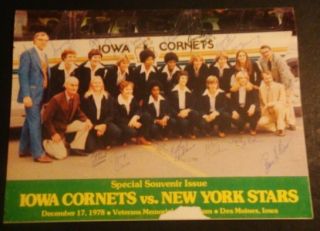 Iowa Cornets WBL Team Autographed Program