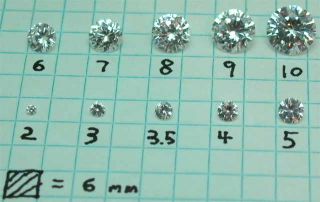 Cubic Zirconia CZ Brilliant Cut Rounds Loose Gemstone Lots 2mm to 10mm