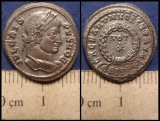 Crispus as Caesar AE3 Campgate Siscia 317 326 AD Nicely silvered Rare