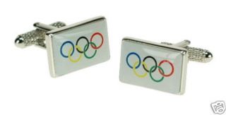 Olympic Rings Logo Cuff Links Cufflinks NEW in Gift Box 12124